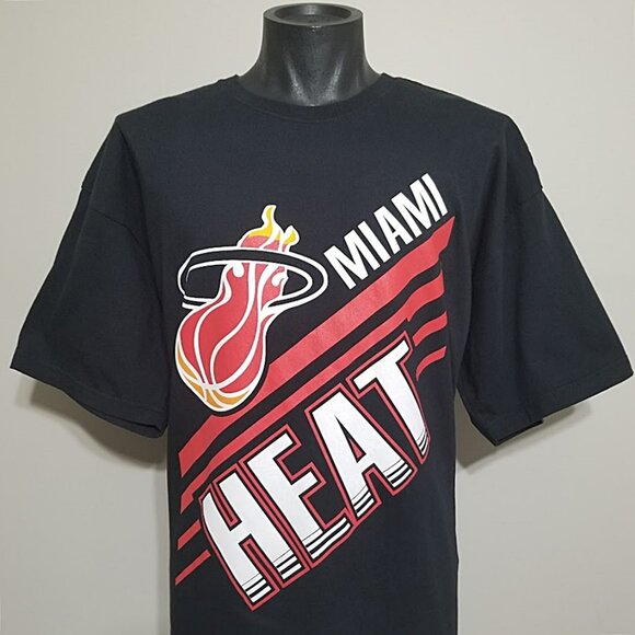 Nba Miami Heat Mitchell & Ness T Shirt 2XL Mens Retro City Logo Basketball Tee - Picture 1 of 8